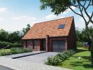 Version brique Facade avant  maison individuelle a etage FAMILY HOME 151 - Groupe BDL