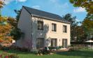 Version enduit clair Facade arriere vue jardin maison individuelle a etage R+1 - FAMILY HOME 126- Groupe BDL