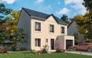 Version enduit clair facade avant maison individuelle a etage R+1 - FAMILY HOME 126- Groupe BDL