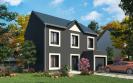 Version enduit gris Facade avant maison individuelle a etage R+1 - FAMILY HOME 126- Groupe BDL