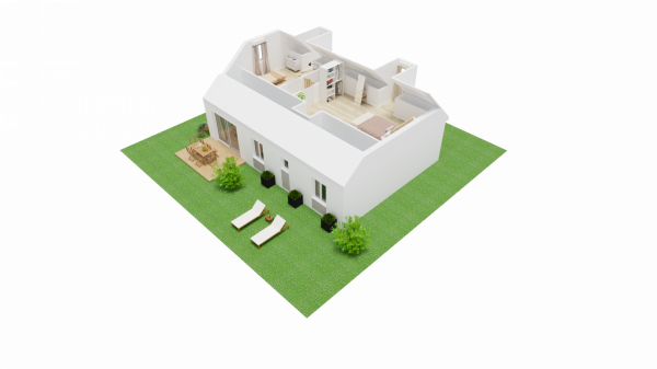 Vue interieure 3D etage maison individuelle a etage - FAMILY HOME 91 - Groupe BDL