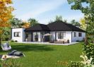 Facade arriere maison individuelle de plain pied FAMILY HOME 136 Groupe BDL