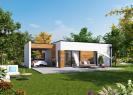 Facade arriere vue jardin maison bois maison individuelle de plain pied - FAMILY HOME 130 Groupe BDL