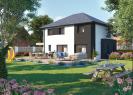 Facade arriere vue jardin maison individuelle a etage R+1 - FAMILY HOME 144 - Groupe BDL