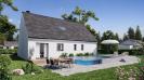 Facade arriere vue jardin maison individuelle de plain pied - FAMILY HOME 103 Groupe BDL