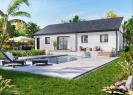 Facade arriere vue jardin maison individuelle de plain pied FAMILY HOME 132 Groupe BDL