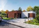 Facade avant version brique maison individuelle de plain pied - FAMILY HOME 133 Groupe BDL