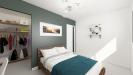 Vue interieure chambre  maison individuelle de plain pied FAMILY HOME 136 Groupe BDL