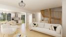 Vue intérieure séjour maison individuelle contemporaine à étage combles _ 4 chambres et 2 salles de bains _ FH46