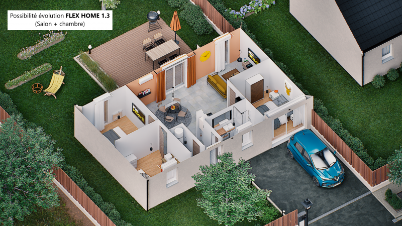 Evolution n°3 : Chambre+ salon