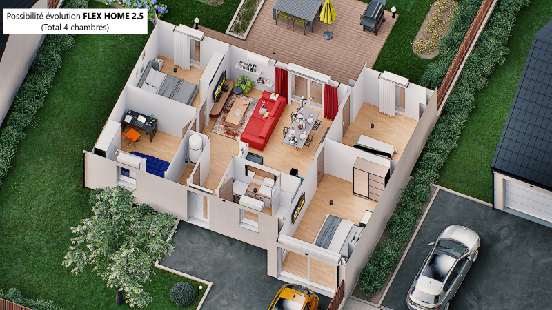 Evolution n°5 : +2 chambres