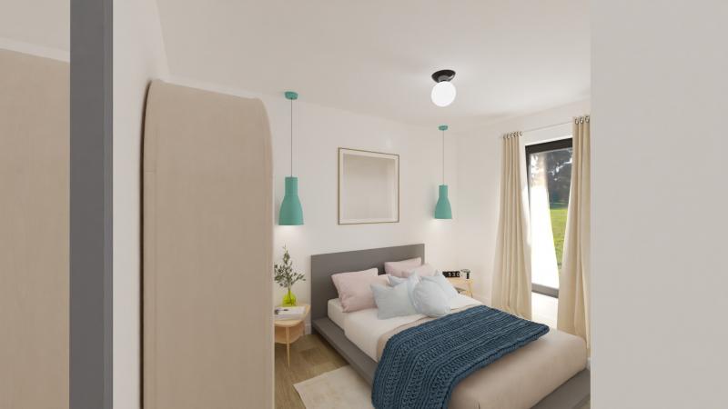 Vue interieure 1 chambre maison individuelle de plain pied - FAMILY HOME 133 Groupe BDL