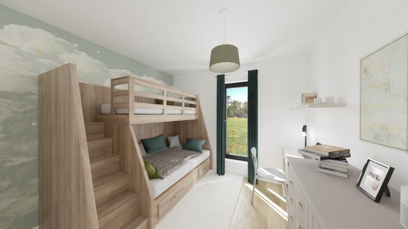 Vue interieure 2 chambres  maison individuelle de plain pied FAMILY HOME 136 Groupe BDL