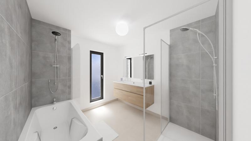 Vue interieure 2 salles de bains  maison individuelle a etage R+1 - FAMILY HOME 148 - Groupe BDL