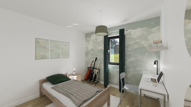 Vue interieure 3 chambres maison individuelle de plain pied - FAMILY HOME 131 Groupe BDL