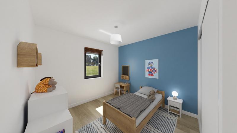 Vue interieure 3 chambres  maison individuelle de plain pied FAMILY HOME 134 Groupe BDL