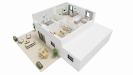 Vue interieure 3D etage   maison individuelle a etage R+1 - FAMILY HOME 142 - Groupe BDL
