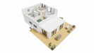Vue interieure 3D etage  maison individuelle a etage R+1 - FAMILY HOME 148 - Groupe BDL