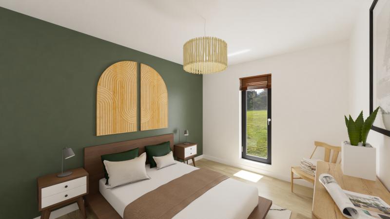 Vue interieure chambre 1 maison individuelle a etage R+1 - FAMILY HOME 144 - Groupe BDL