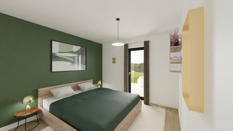 Vue interieure chambre maison individuelle de plain pied - FAMILY HOME 131 Groupe BDL
