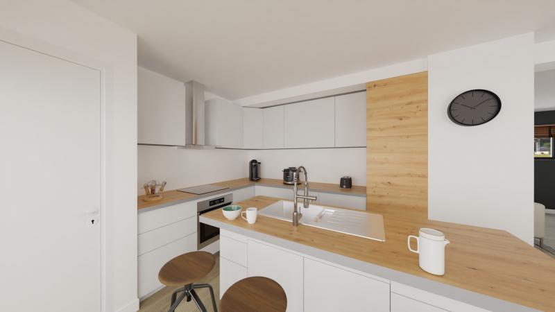 Vue interieure cuisine maison individuelle a etage R+1 - FAMILY HOME 144 - Groupe BDL