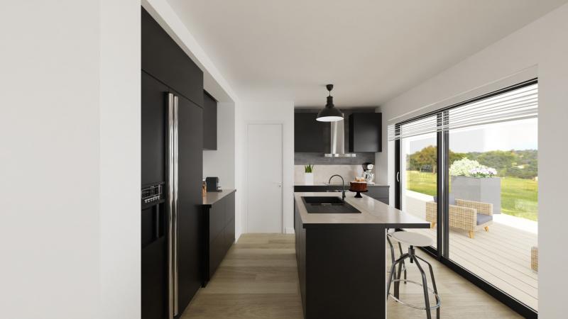 Vue interieure cuisine maison individuelle a etage R+1 - FAMILY HOME 146 - Groupe BDL