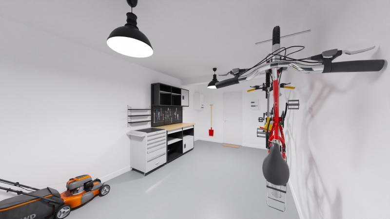 Vue interieure garage maison individuelle a etage FAMILY HOME 153 Groupe BDL