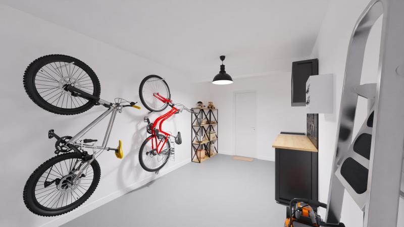 Vue interieure garage maison individuelle contemporaine a etage FAMILY HOME 150 - Groupe BDL
