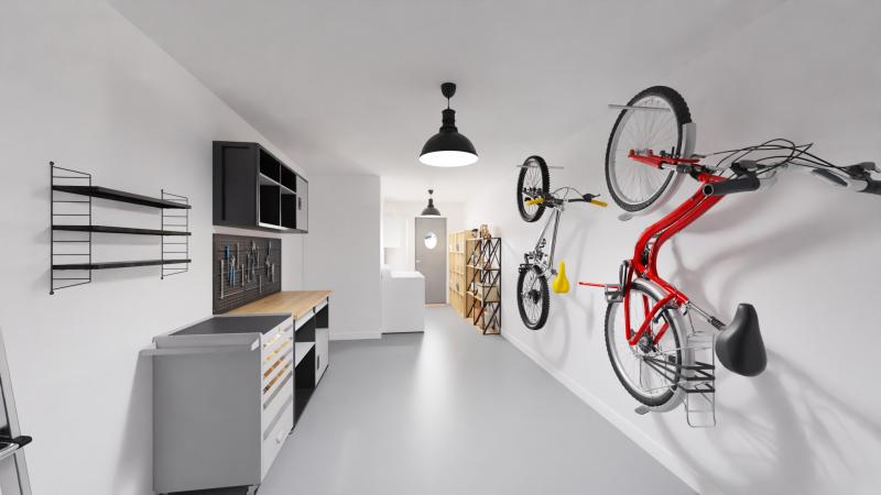 Vue interieure garage maison individuelle de plain pied FAMILY HOME 132 Groupe BDL
