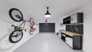 Vue interieure garage maison individuelle de plain pied FAMILY HOME 134 Groupe BDL