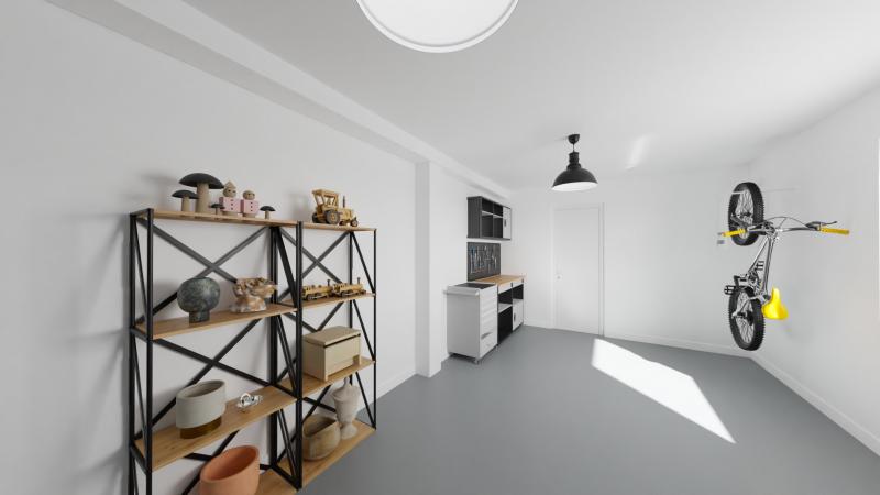 Vue interieure garage   maison individuelle de plain pied FAMILY HOME 136 Groupe BDL