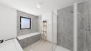 Vue interieure salle de bains  maison individuelle a etage R+1 - FAMILY HOME 142 - Groupe BDL
