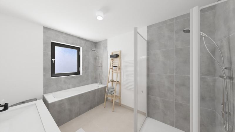 Vue interieure salle de bains  maison individuelle a etage R+1 - FAMILY HOME 142 - Groupe BDL