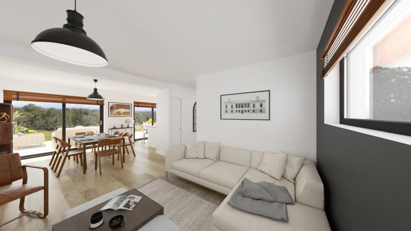 Vue interieure sejour maison individuelle a etage R+1 - FAMILY HOME 144 - Groupe BDL