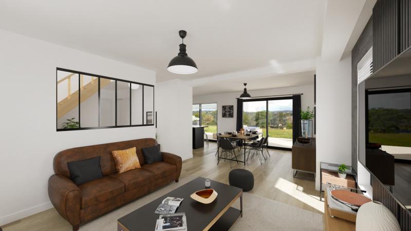 Vue interieure sejour maison individuelle a etage R+1 - FAMILY HOME 146 - Groupe BDL