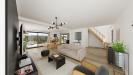 Vue intérieure séjour maison individuelle contemporaine à étage combles _ 3 chambres avec garage - FH154