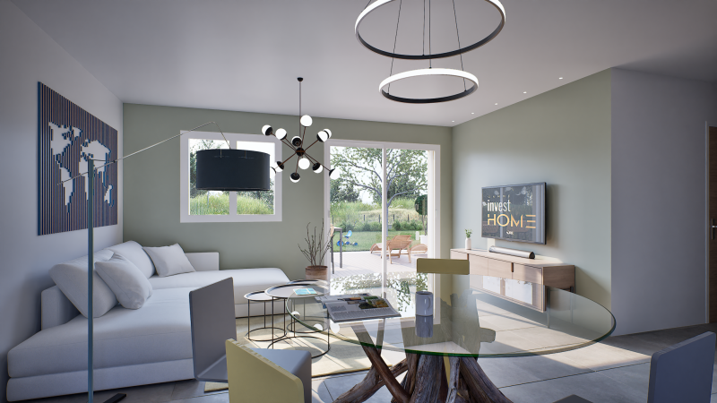 Autre vue interieure Plan interieur 3D maison individuelle gamme investisseur - INVEST HOME Groupe BDL - modèle BAYA