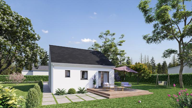 Facade arriere vue jardin maison individuelle de plain pied - FAMILY HOME 96 Groupe BDL