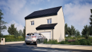 Facade avant maison individuele a etage R+1 investissement locatif - Modèle INYA Groupe BDL