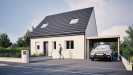 Facade avant maison individuelle a etage Investissment locatif normes PMR - Modèle LOYA Groupe BDL