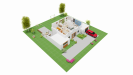 Vue interieure 3D ETAGE maison individuelle a etage R+1 - FH 31 Groupe BDL