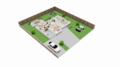 Vue interieure 3D maison individuelle de plain pied - FAMILY HOME 09 Groupe BDL