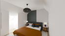 Vue intérieure chambre 2 maison indiviudelle à étage combles - 2 chambres et bureau - FH25