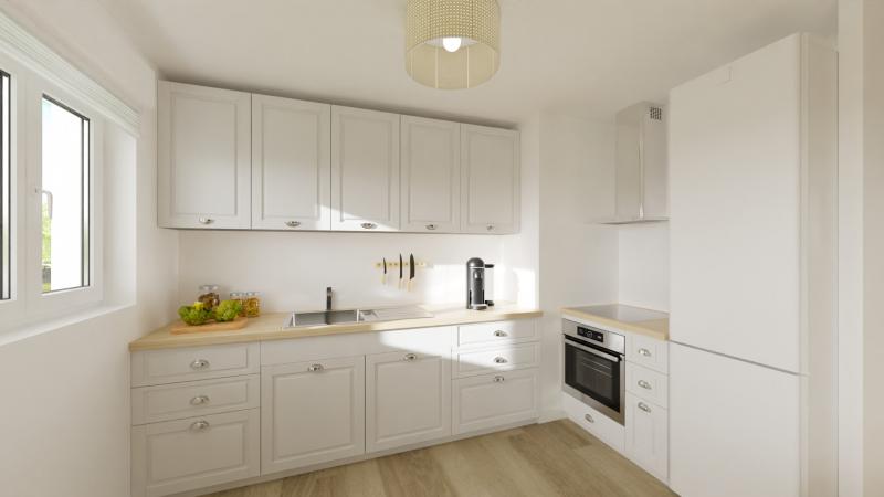 Vue interieure cuisine maison individuelle de plain pied - FAMILY HOME 96 Groupe BDL