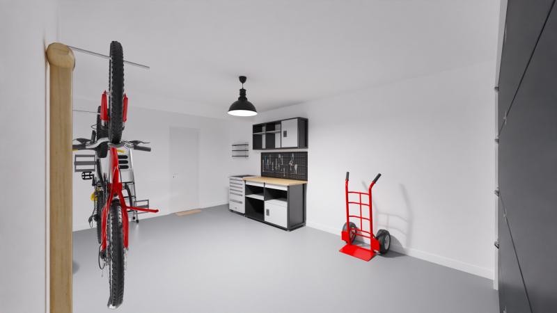 Vue interieure garage  maison individuelle a etage 4 chambres et garage - FAMILY HOME 157 - Groupe BDL