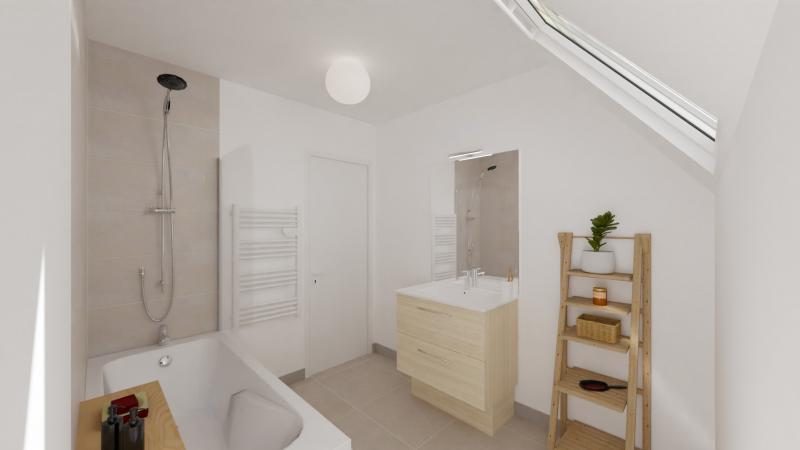 Vue interieure salle de bains 2 - maison individuelle a etage FH04 Groupe BDL