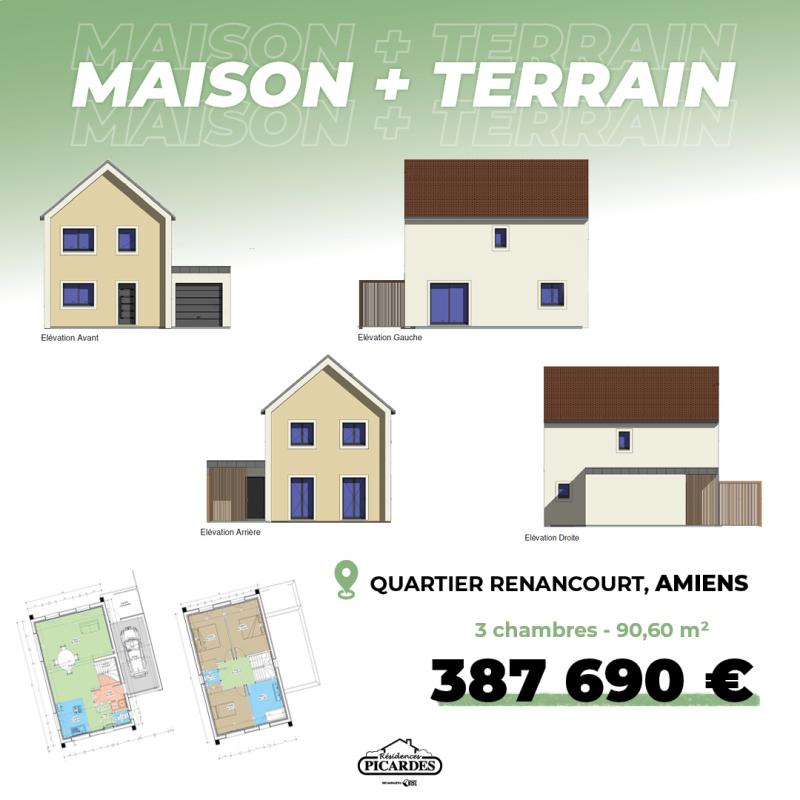 Construction d'une maison Amiens (80000) 397 690 &euro;