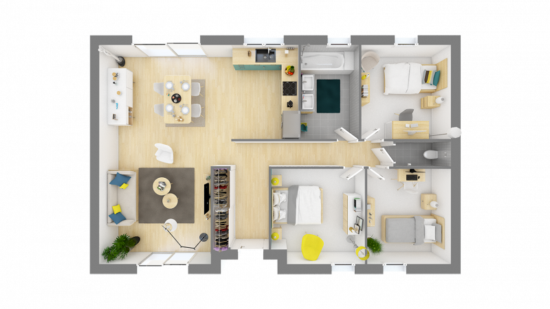 Construction d'une maison Caulnes (22350) 172 652 &euro;