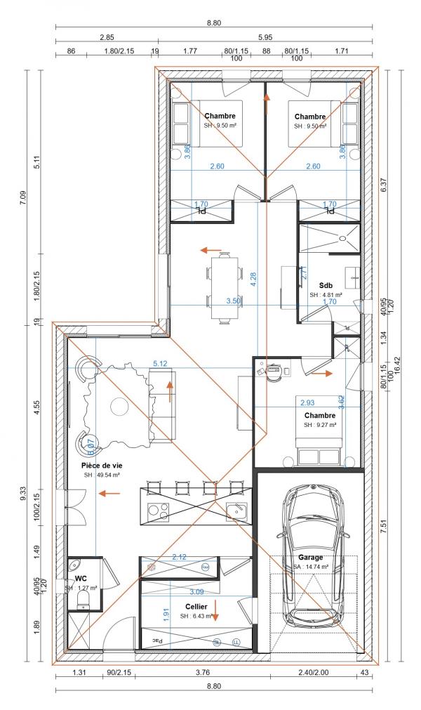 Construction d'une maison Gauchy (02430) 191 000 &euro;