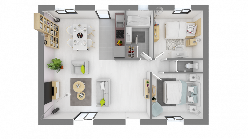 Construction d'une maison Paimpont (35380) 166 392 &euro;